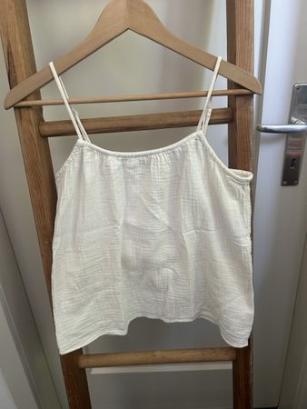 Weisses Musselin Top