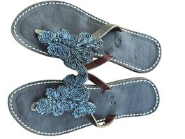 Handgemachte Leder-Sandalen - Anthrazit 36 🔥 50% SALE