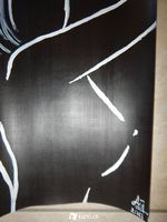 Nudo femminile bianco nero dipinto moder