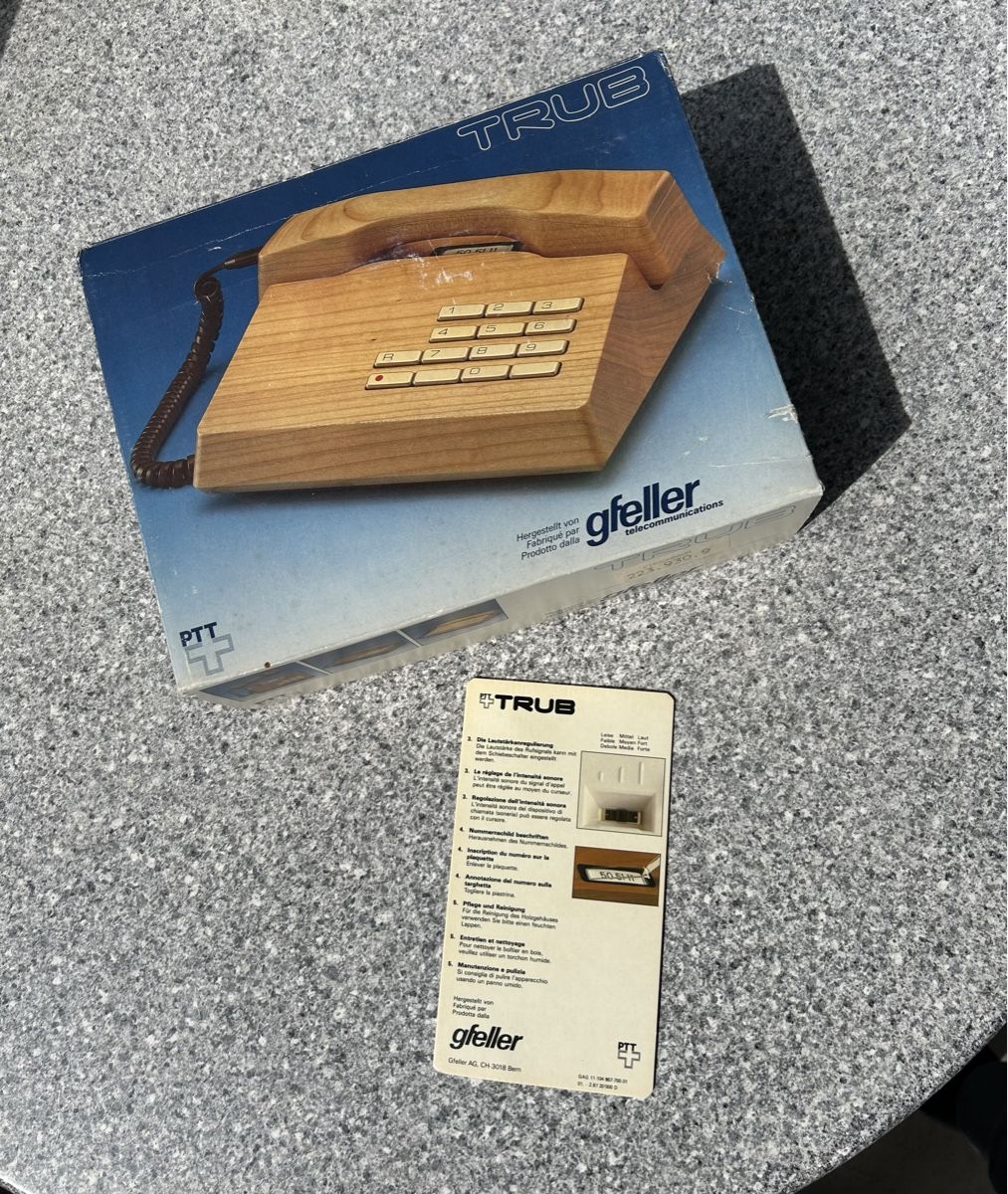 Telefone: PTT Tischtelefon TRUB Eschenholz (dunkel) – Gebraucht aus Muri AG von old-swissphones 3