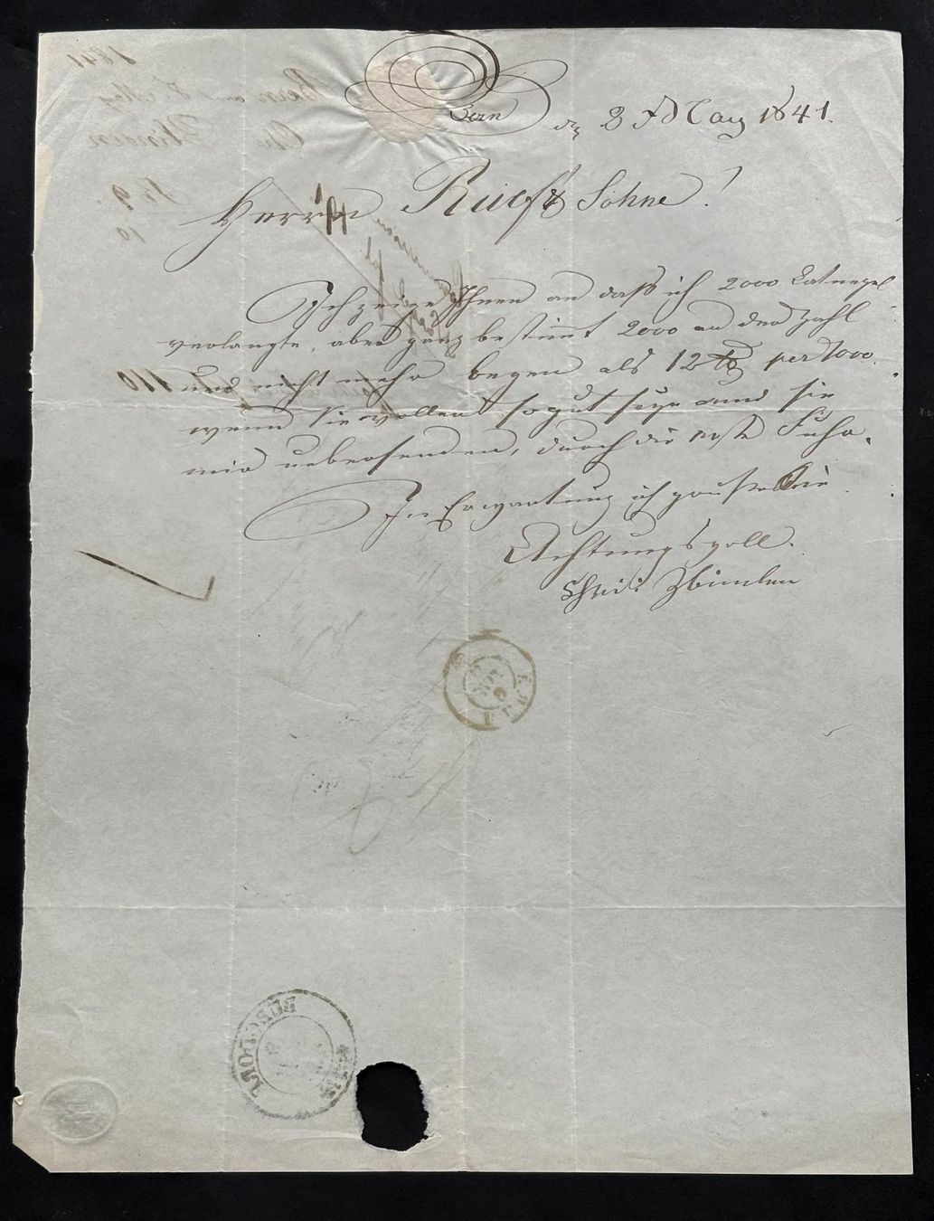 Documenti: HISTORISCHES HANDSCHRIFTLICHES DOKUMENT VON 1841 – Usato da Ostermundigen venduto da wini63 1