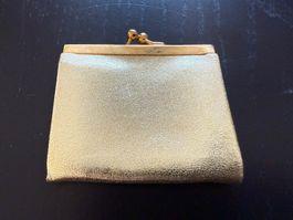 Elegantes goldfarbenes Portemonnaie/Münzfach, Vintage Sti...