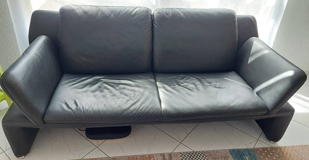 Divani: Sofa Leder schwarz 3er – Usato da Oberwangen b. Bern venduto da mfmr