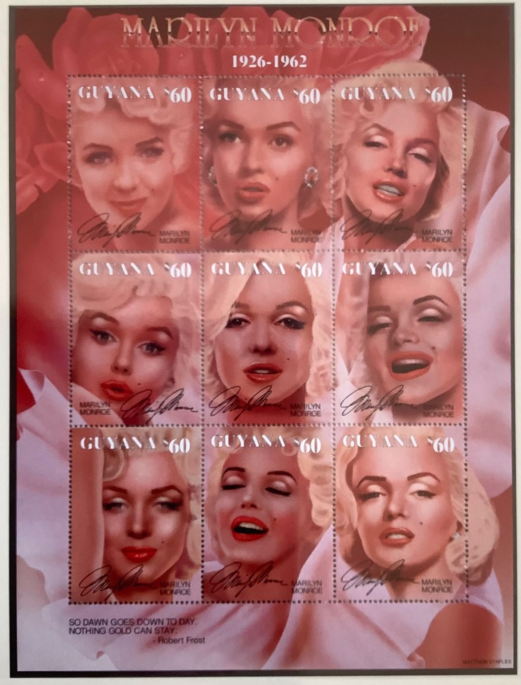 Tutti i francobolli: 1995 Guyana Bogen   ** Marilyn Monroe – Nuovo (secondo la descrizione) da Liestal venduto da Skunk02