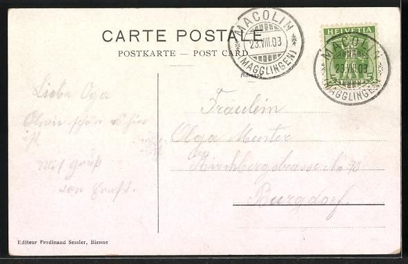 Cartes postales: AK Macolin, Grand Hotel, 1908 – D'occasion à Berlin par bartko-reher 1