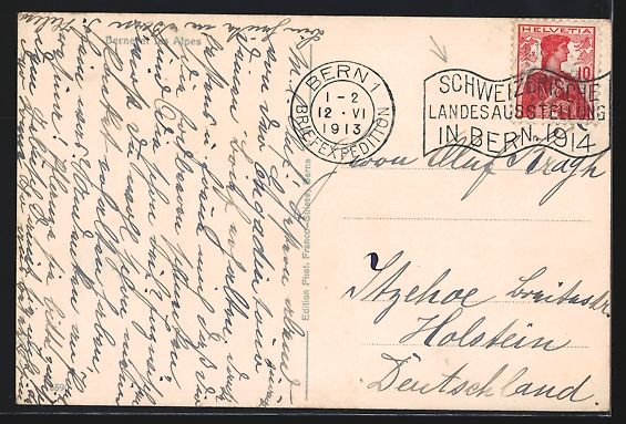Cartoline postali: Bern, Teilansicht und die Alpen vom Sch – Usato da Berlin venduto da bartko-reher 1