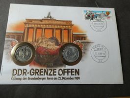 Deutschland/DDR 1989, Grenzöffnung Münzbrief
