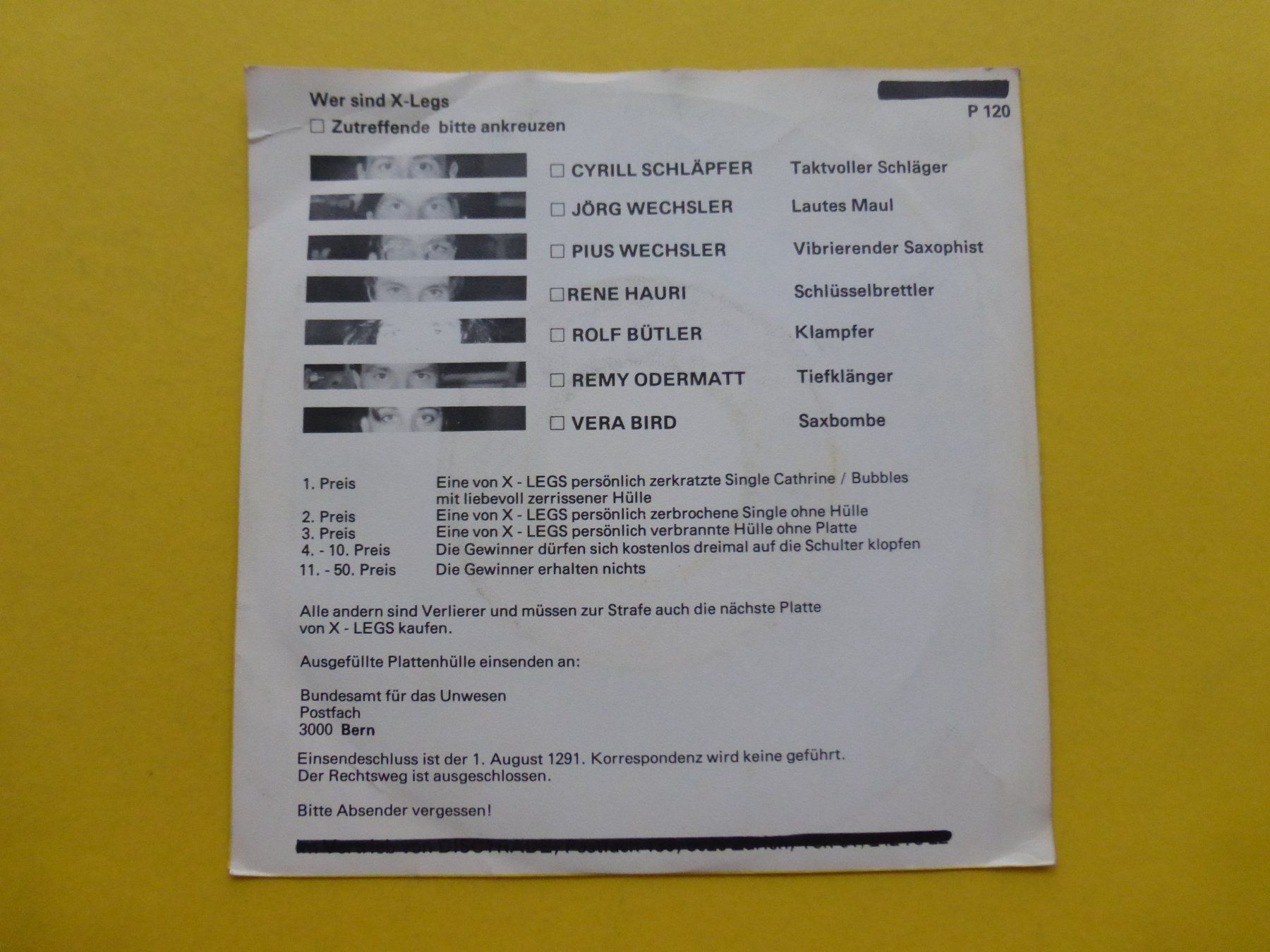 Schallplatten: X-Legs – Cathrine / Bubbles – Gebraucht aus Zürich von Swiss57 1