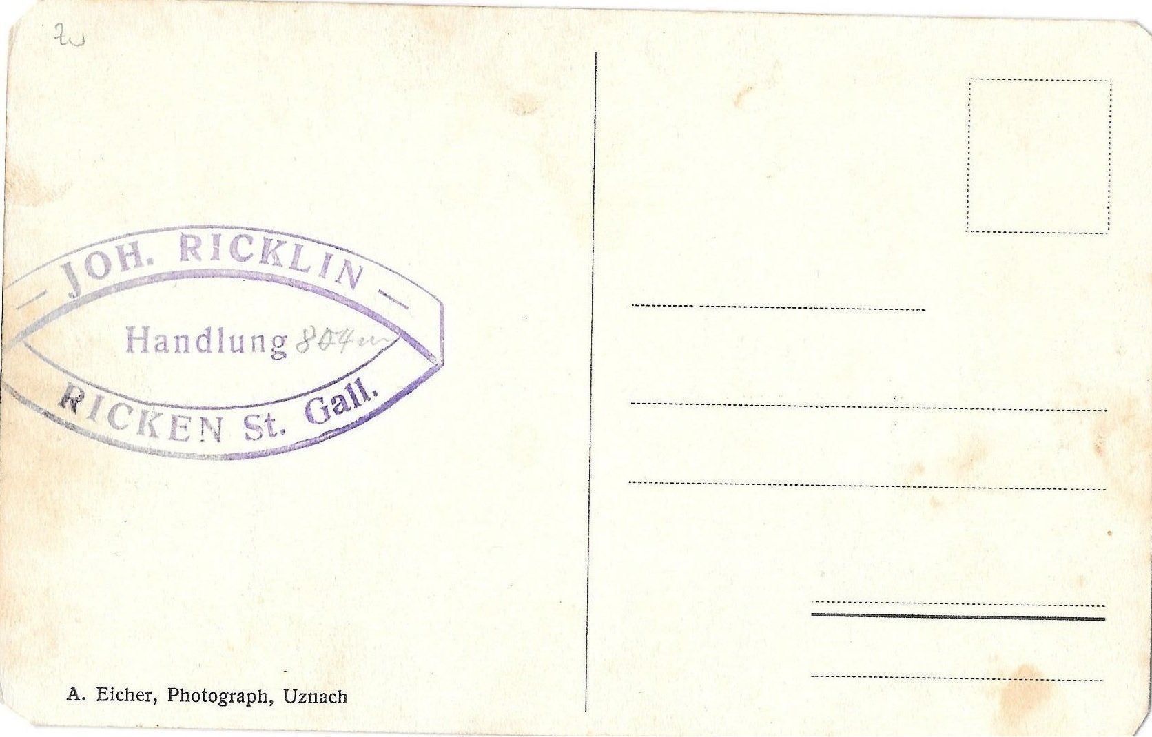 Cartoline postali: Ricken 4 Bilder Gasthäuser Post Adler Schweizerhaus – Usato da Olten venduto da clotaldi 1