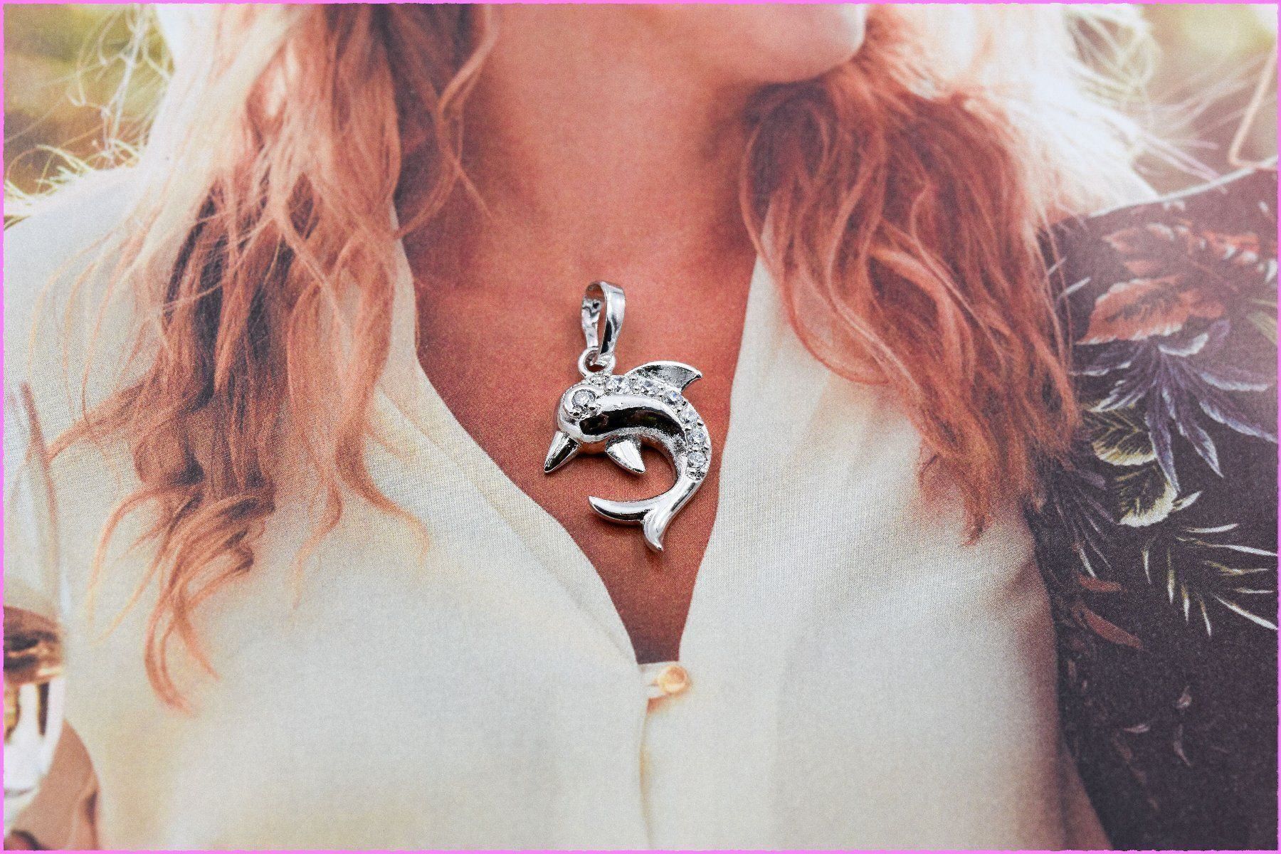 Ciondoli: Delfin Anhänger mit Zirkonia – Nuovo e nell'imballaggio originale da Oberglatt ZH venduto da Diamond-Girl 2