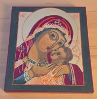 Ikonen-Set: Madonna mit Kind & Engel, Handgemalt, Top!