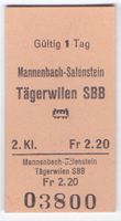 Billette Mannenbach-Salenstein - Tägerwilen SBB