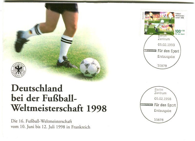 Tutti i francobolli: Ersttagsbrief "Fussball". BRD – Nuovo e nell'imballaggio originale da Basel venduto da Butsch5