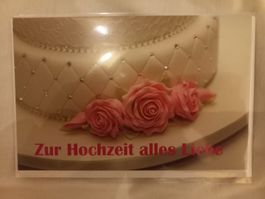SCHÖNE KARTE ZUR HOCHZEIT / ZUR VERMÄHLUNG NAGELNEU UND OVP!
