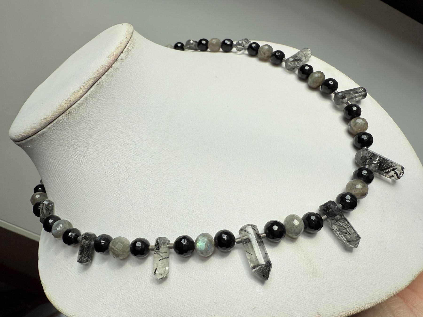Onyx Colliers: Labradorit, Rutilquarz, Onyx Collier NEU – Neuf (Voir description) à Basel par Chili007 1