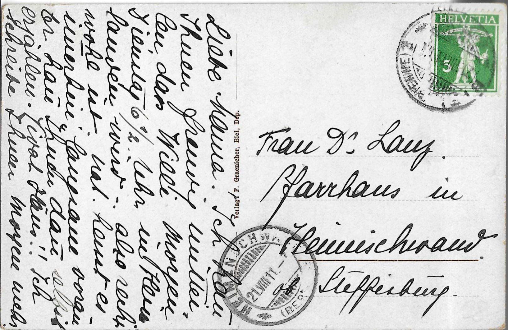 Cartoline postali: Biel-Bienne - Burg Altstadt – Usato da Savagnier venduto da Ne2065 1
