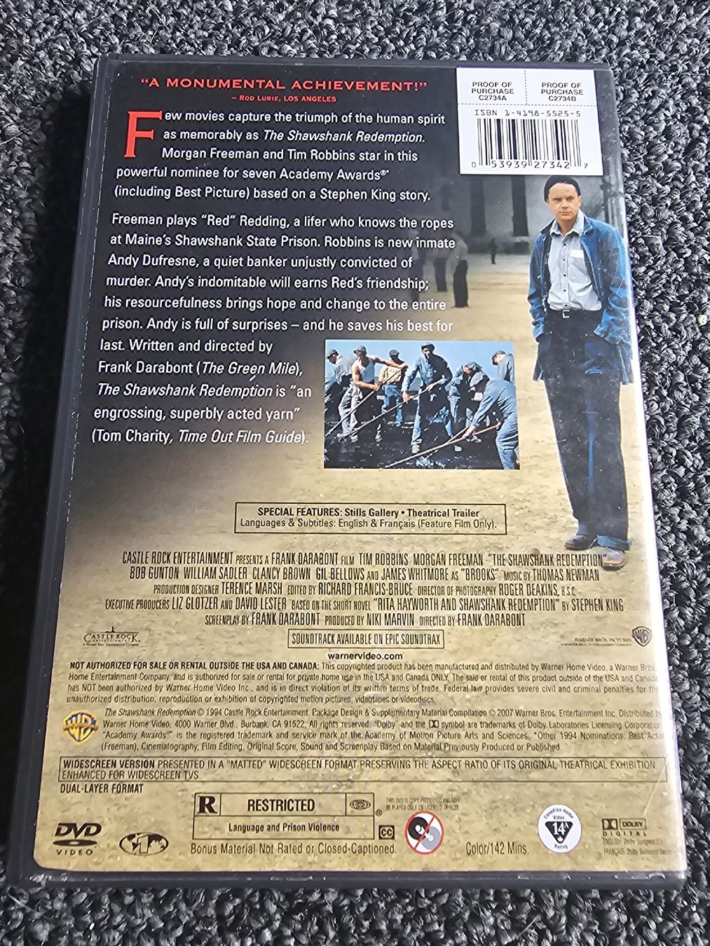 Tutti i DVDs: The Shawshank Redemption (22419 – Usato da Ruswil venduto da jan_bxl5 1