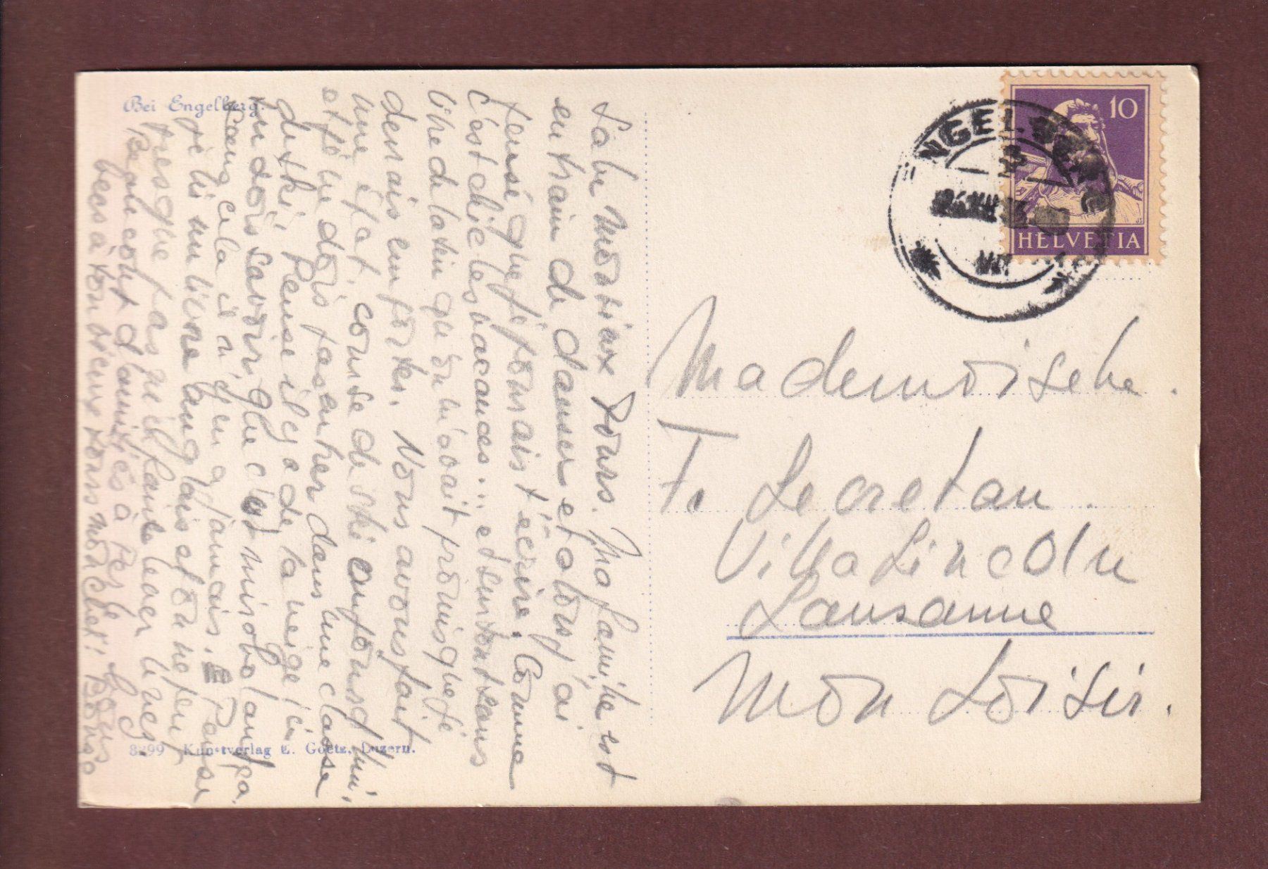Ansichtskarten: Bei ENGELBERG - 1933 – Gebraucht aus Pully von nicecards-shop 1