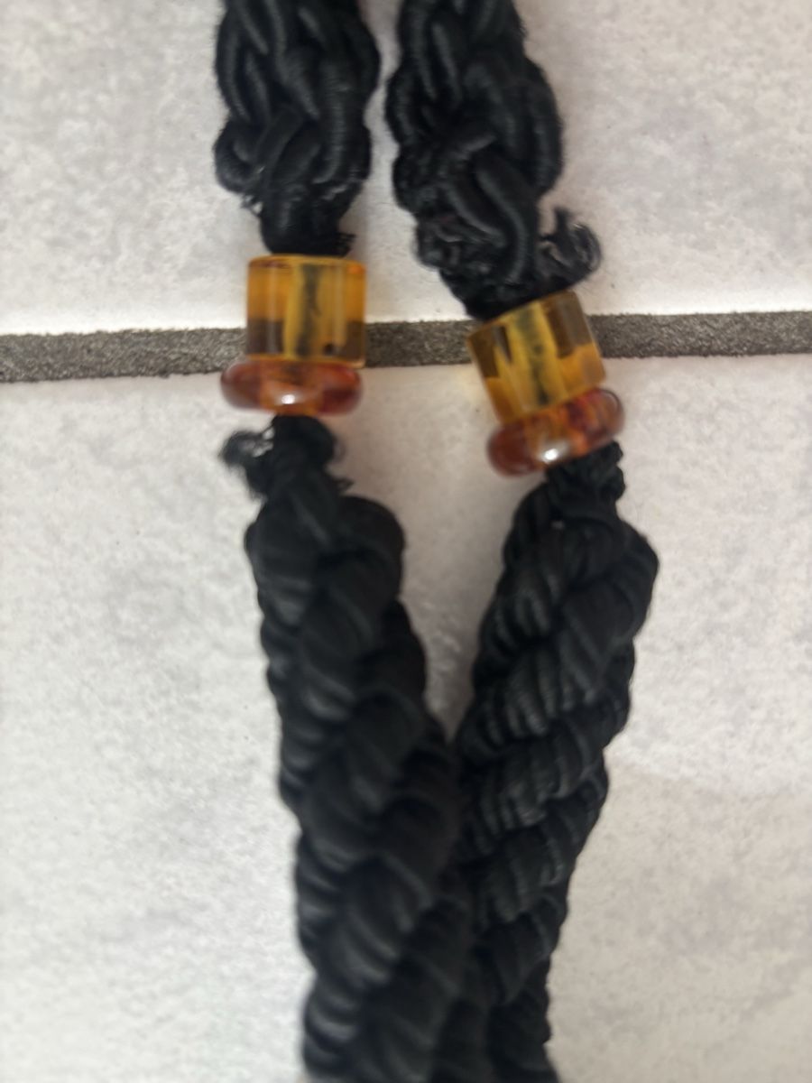 Prada Borse da donna: Prada Vintage Bag Black with Amber Beads – Usato da Basel venduto da Petersgasse 7