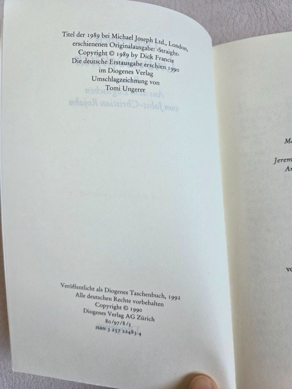 Libri: Dick Francis - Unbestechlich – Usato da Bergdietikon venduto da Tanne_10 3