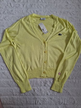 Gilet fin Lacoste jaune citron taille S printemps/été 🍋