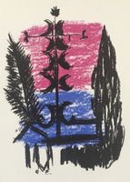 F.Vordemberge "Rheinfahrt der Magier"  Lithographie