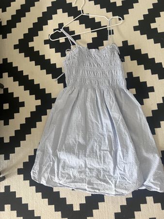 Sommerkleid hellblau mit Punkten Groesse L