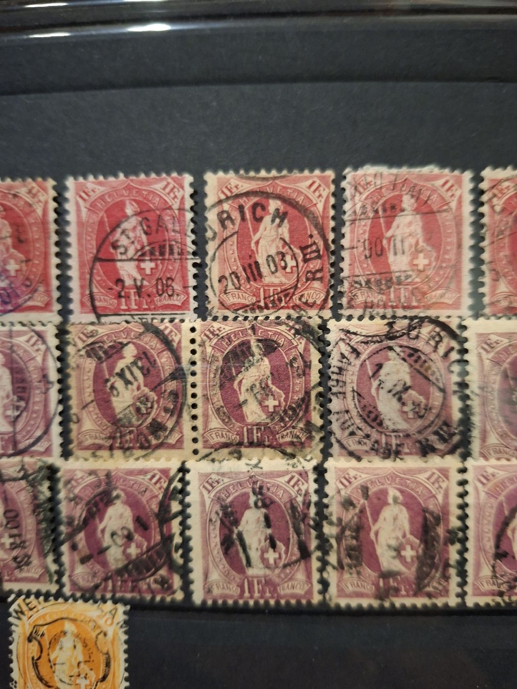 Tutti i francobolli: Lot Stehende Helvetia diverse 36Stk. – Usato da Balgach venduto da SIMEON27 2
