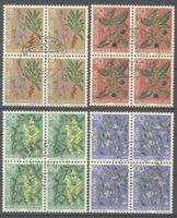 1974, Pro Juventute, Viererblöcke, gestempelt