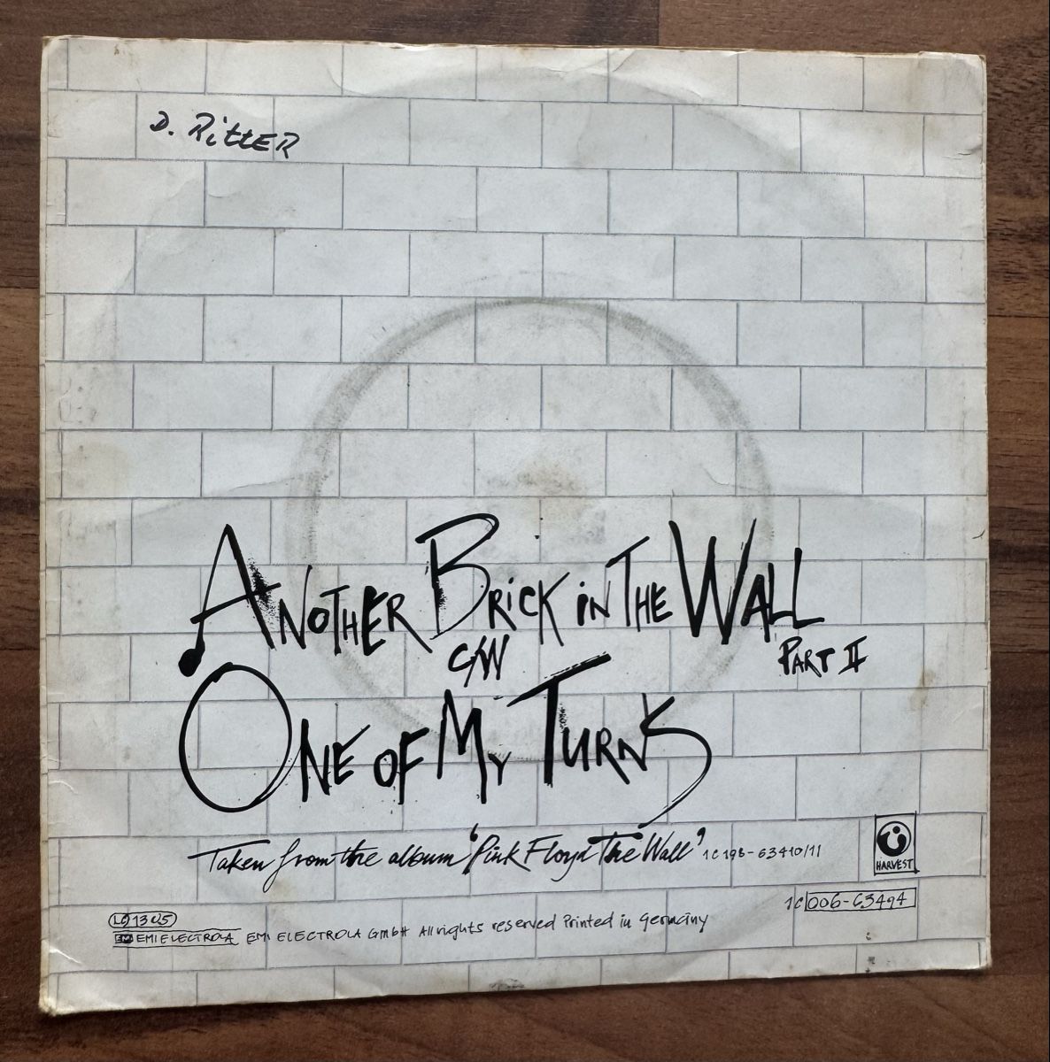 Dischi in vinile: Pink Floyd - Another Brick In The Wall - 7" Single - 70s – Usato da Rorbas venduto da BlackstarRecords 1