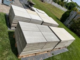 200 Stk. Finalgo Beton-Gartenplatten hell 40/60/4cm
