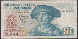 Belgien 500 Francs 1971