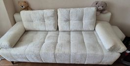 NEUWERTIGES Bettsofa in Elfenbein - Top-Zustand!
