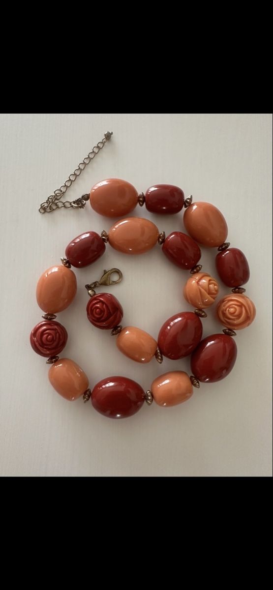 Catenine: Vintage-Halskette aus Lucite- oder Zelluloidperlen – Usato da Affoltern am Albis venduto da Sveta75 7