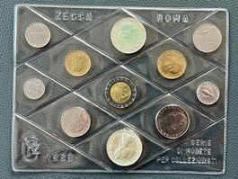 Italien Kursmünzensatz 1989 – 2× 500 Lire Silber – Original