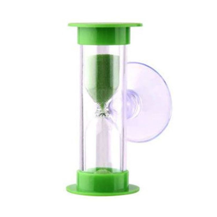 2-Minuten-Sanduhr Mit Saugnapf – Für Zähneputzen, Duschen, Timer, Aus Kunststoff, Leicht Zu Befestigen