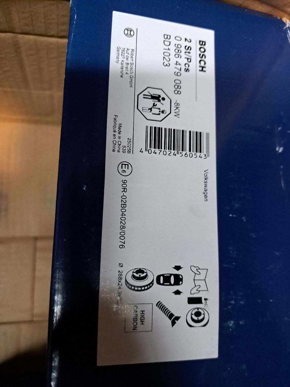 Bosch Tutti pezzi di ricambio auto: 2015 Audi A3 Bosch Bremsen – Nuovo e nell'imballaggio originale da Giornico venduto da JonasC. 2