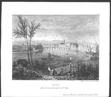 Basel Lithographie von Simon