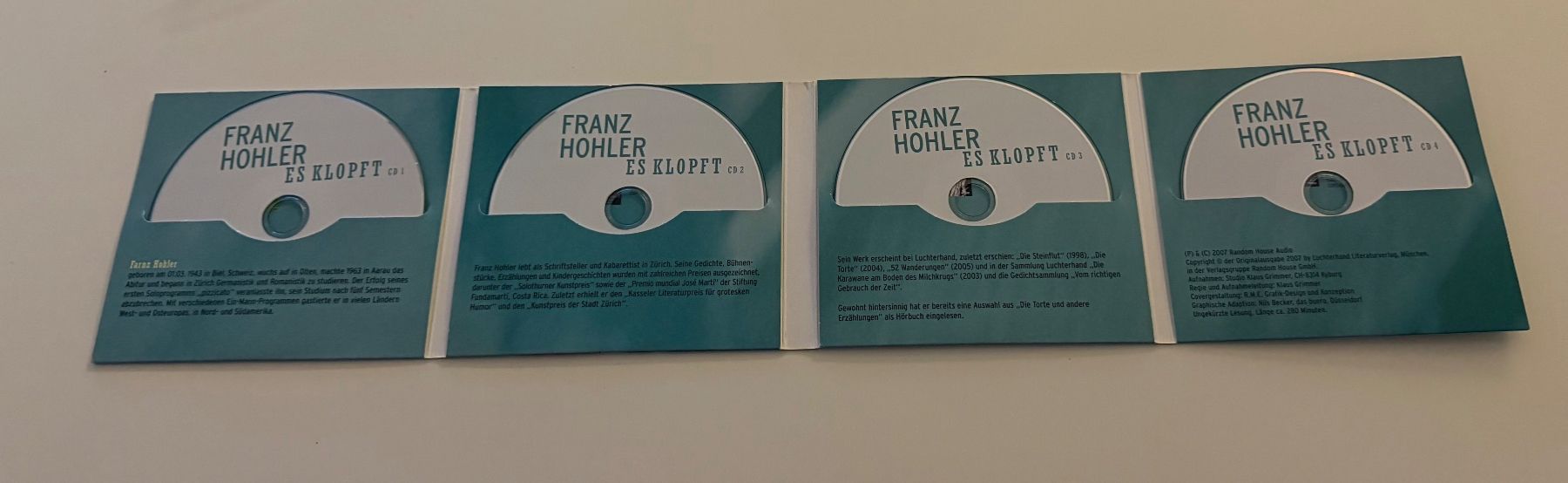 Audiolibri: Franz Hohler - Es klopft (4CD) – Usato da Altstätten SG venduto da sheamus 3