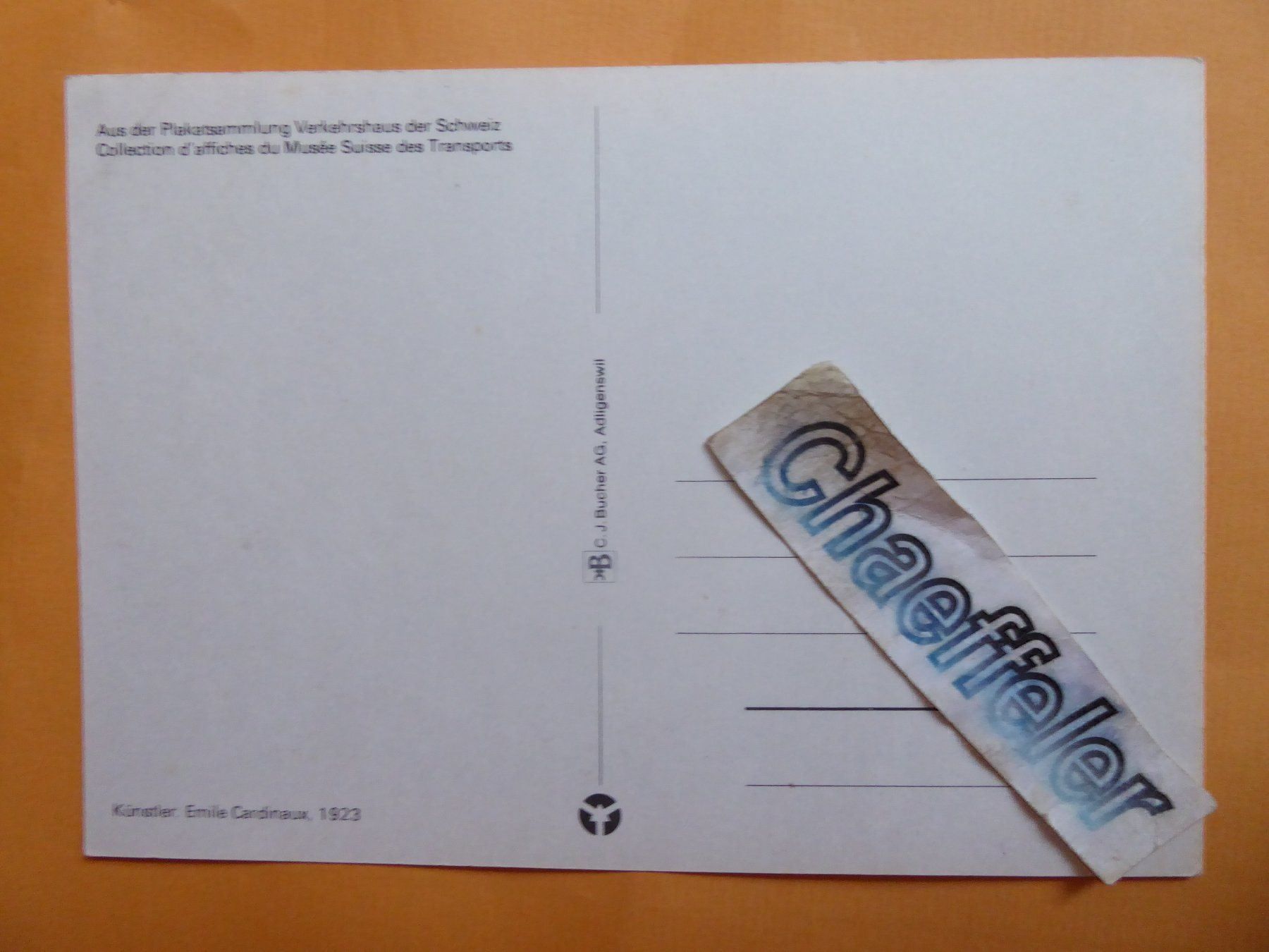 Ansichtskarten: Schweizerische Alpenposten – Gebraucht aus Zürich von Chaeffeler 1
