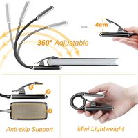 Leselampe Buch Klemme 9 Leds Nachtlesen