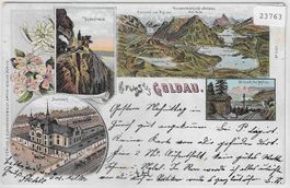 Gruss aus Goldau - Litho 28. Febr. 1898!