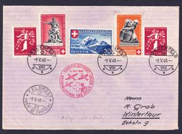 1940, Rotkreuzflug Frauenfeld Feldpost 21, sehr selten