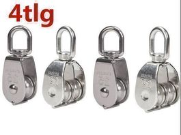 4 x Umlenkrolle Flaschenzug Seilrolle Set