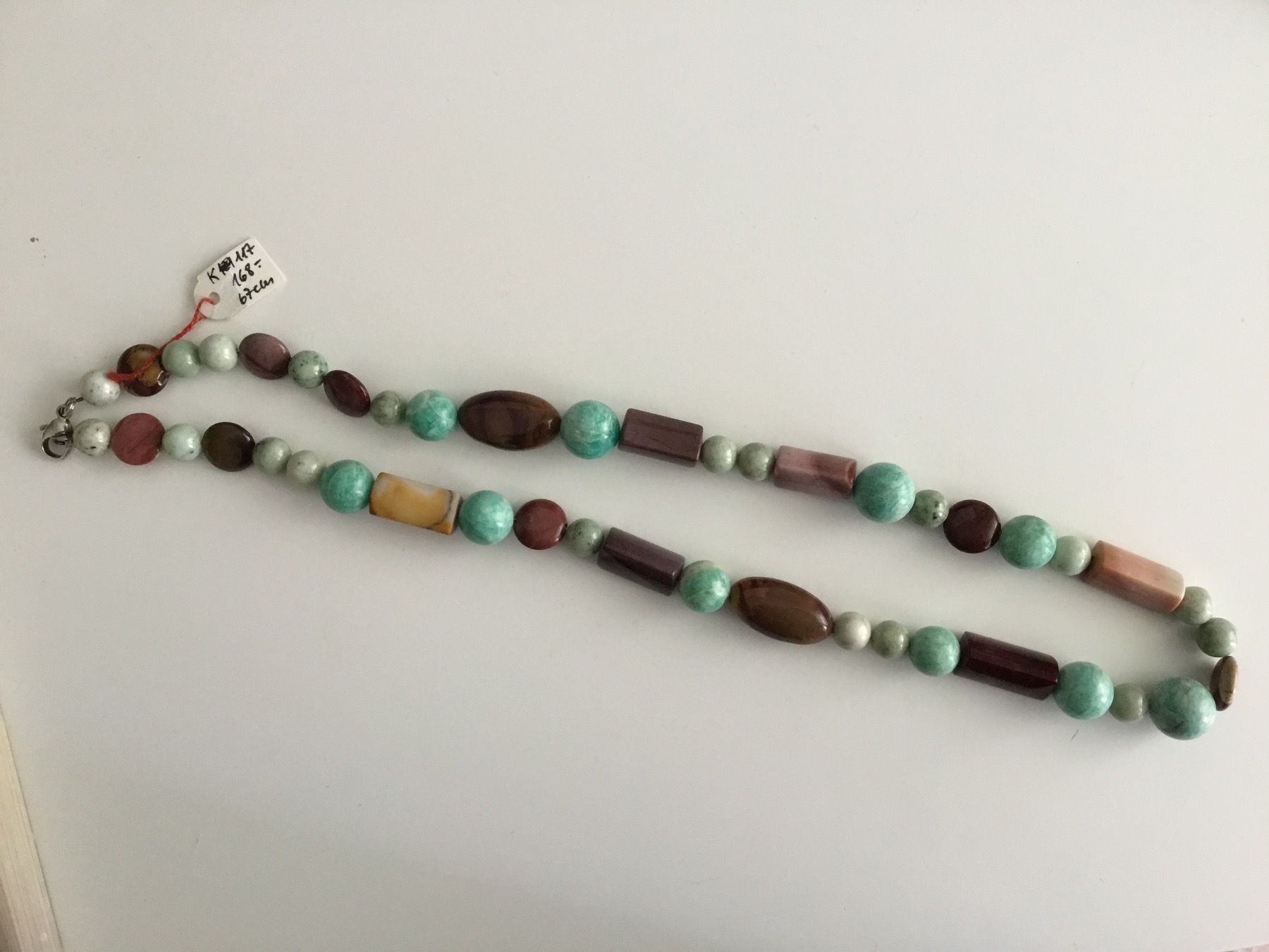 Minerali & Pietre curative: Kette Amazonit-Serpentin-Mookait Heilstein – Nuovo e nell'imballaggio originale da Doppleschwand venduto da lapis106 3