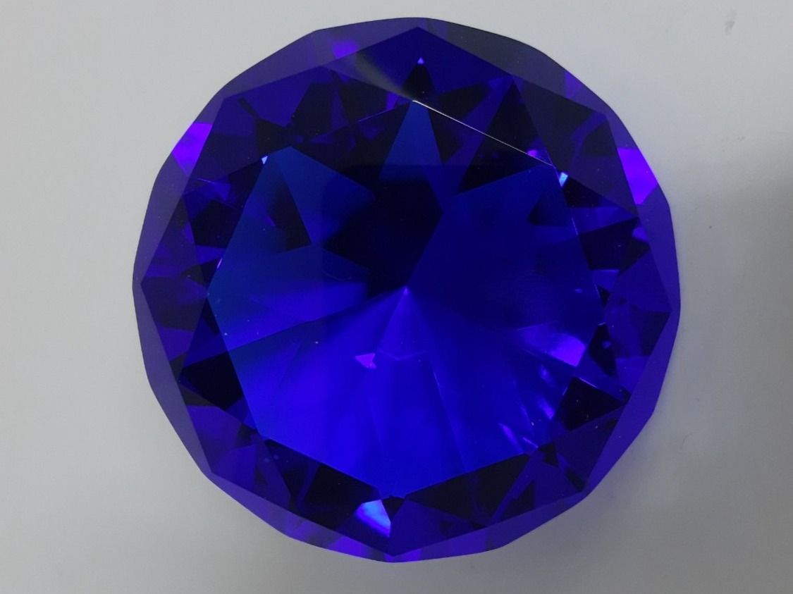Tutte le decorazioni: Diamant Glas dunkelblau 8 cm Neu – Nuovo e nell'imballaggio originale da Urtenen-Schönbühl venduto da Kronengold