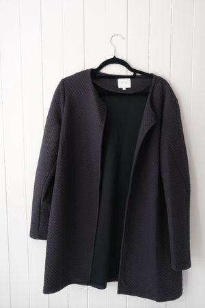 Vila jacket black textured open front size L