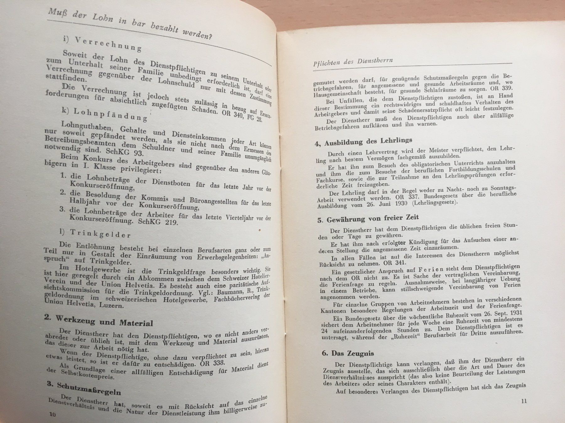 Bücher: Der Dienstvertrag - E. Lienhart – Gebraucht aus Grenchen von Kogi7 5
