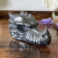 ✲ Schungit Drachen Kopf Skulptur ✲ 251g / 112mm Shungite
