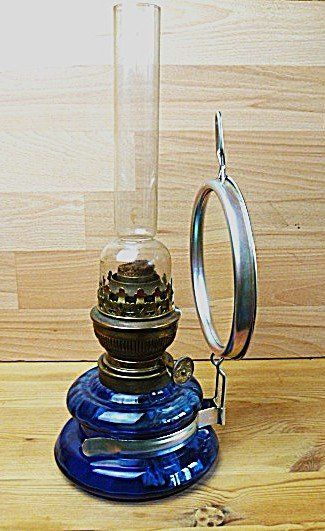 Lampade: Antike, blaue Petrollampe kompl. – Usato da Effretikon venduto da Heimstudio 6